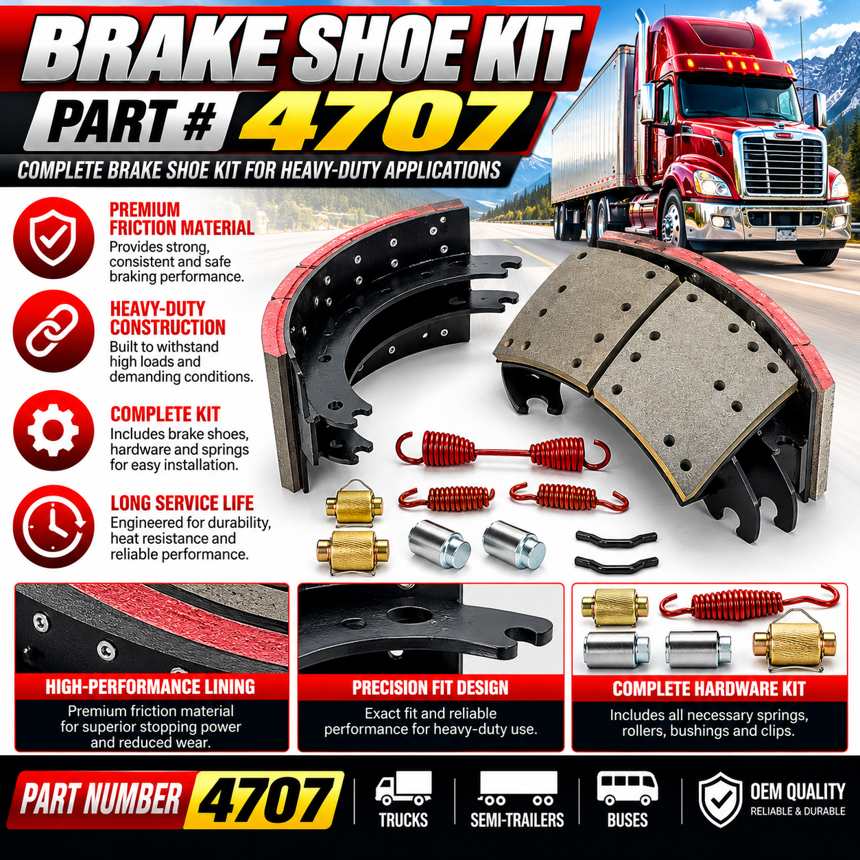 Brake Shoes- 4707