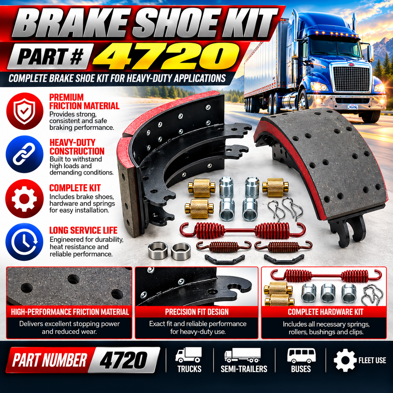 Brake Shoes- 4720