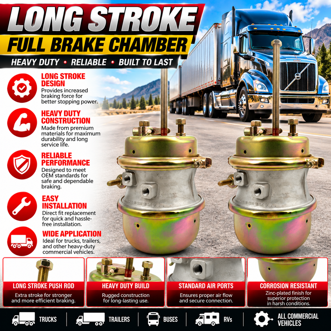 Brake Chamber- T3030 L/S