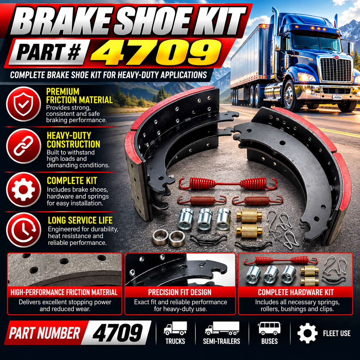 Brake Shoes- 4709