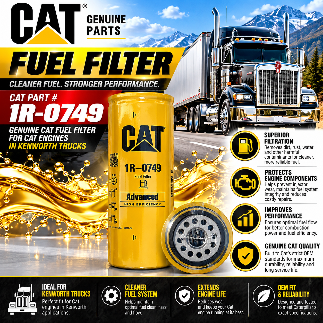 Fuel Filter- 1R 0749