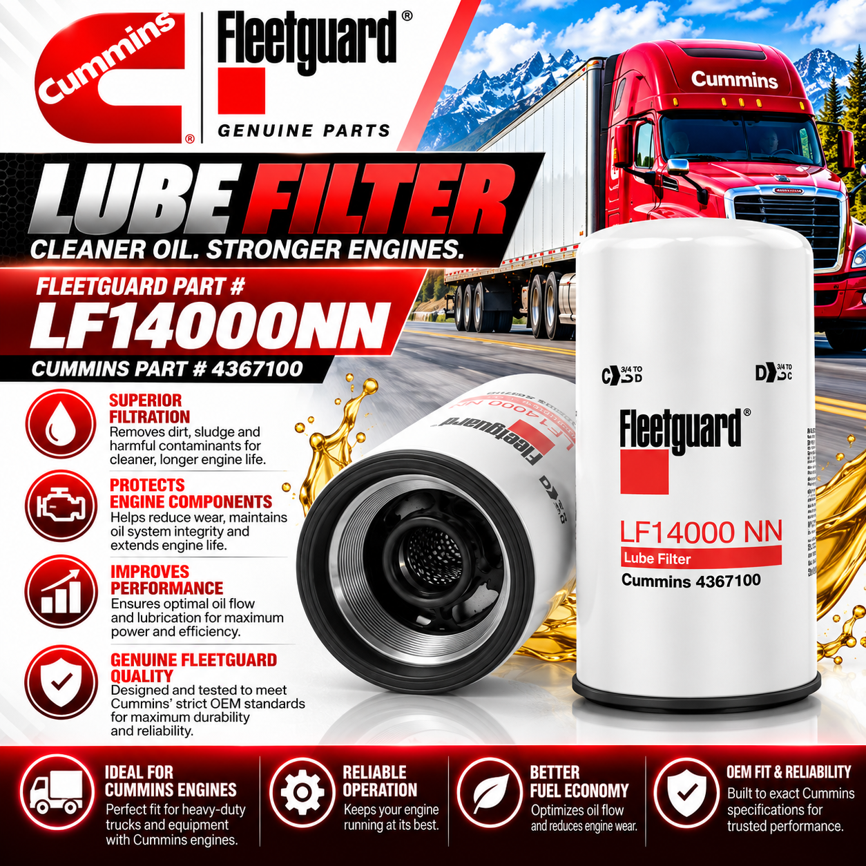 Lube Filter- LF14000NN