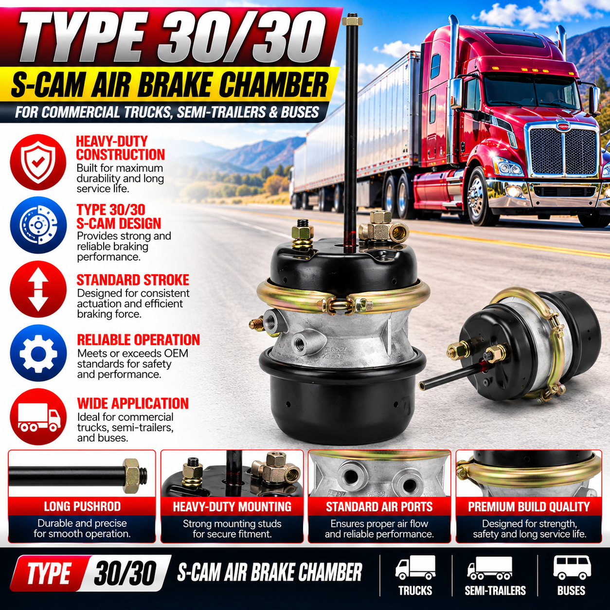 Brake Chamber- T3030SS