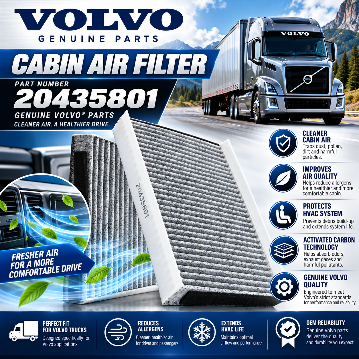 Cabin Filter Volvo- 20435801
